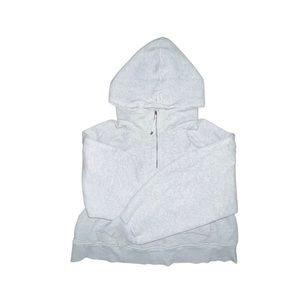 Oversized Scuba Half-Zip in Heathered Grey